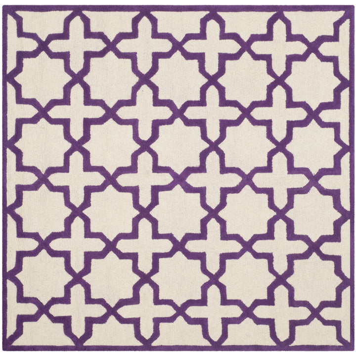 SAFAVIEH Cambridge CAM125V Handmade Ivory /Purple Rug Image 6