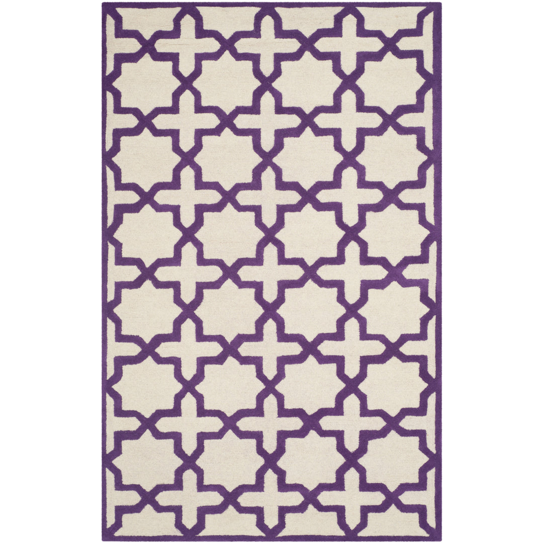 SAFAVIEH Cambridge CAM125V Handmade Ivory /Purple Rug Image 9