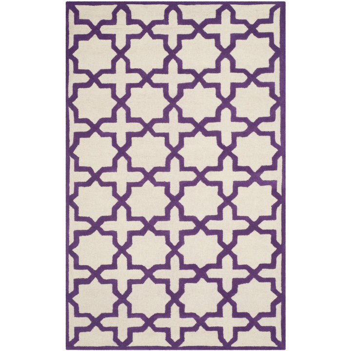 SAFAVIEH Cambridge CAM125V Handmade Ivory /Purple Rug Image 9