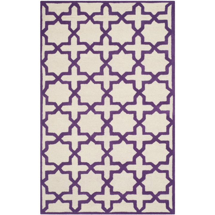 SAFAVIEH Cambridge CAM125V Handmade Ivory /Purple Rug Image 1