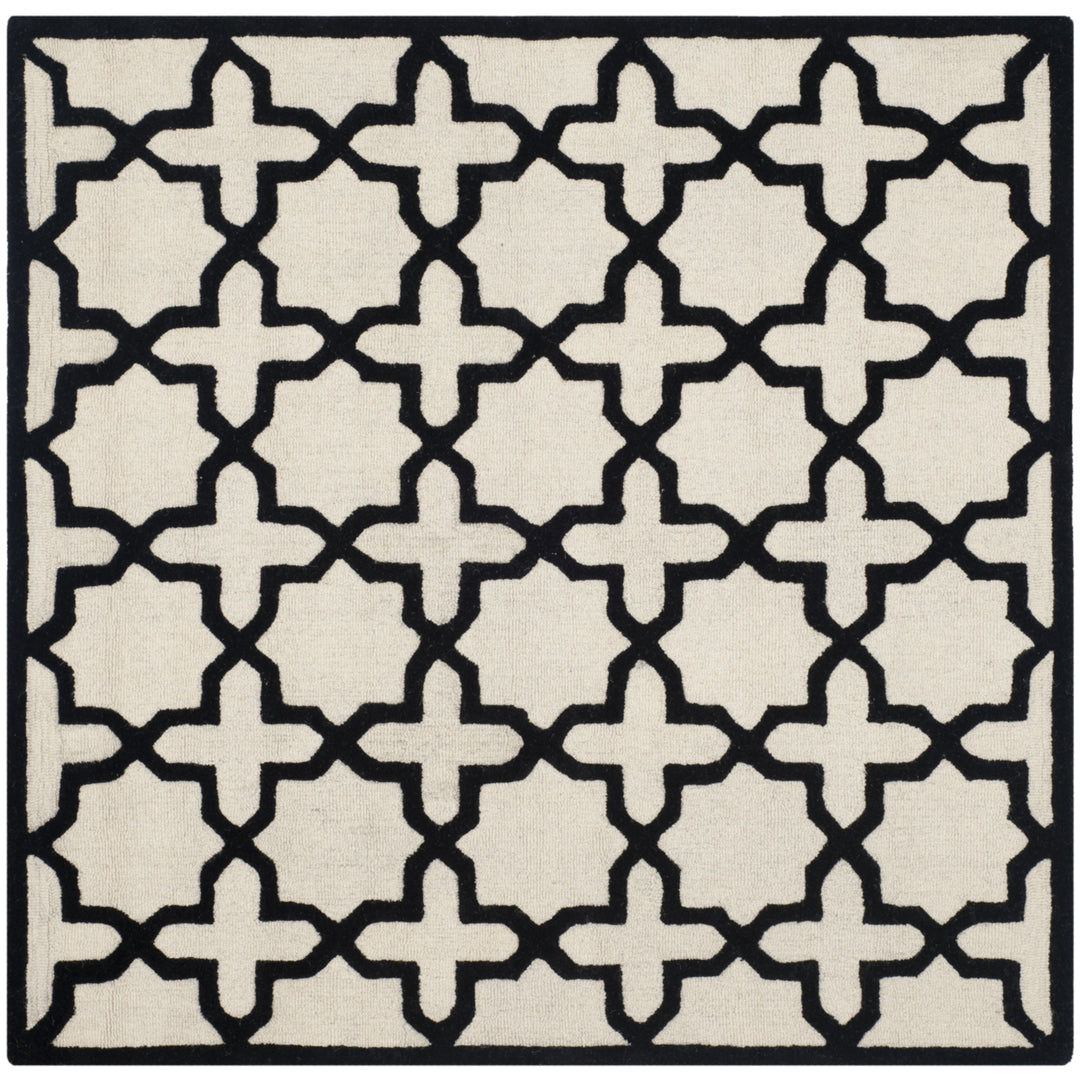 SAFAVIEH Cambridge CAM125W Handmade Ivory / Black Rug Image 6