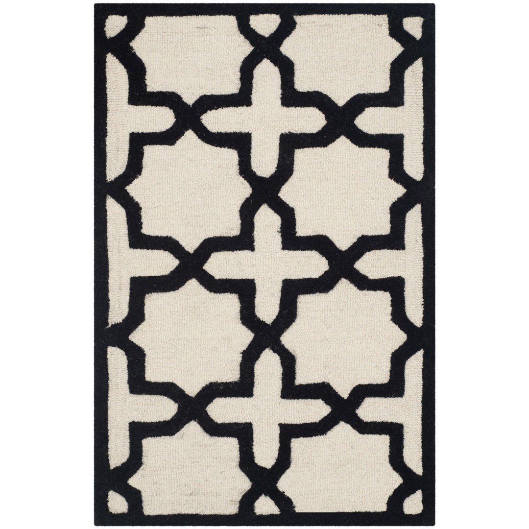 SAFAVIEH Cambridge CAM125W Handmade Ivory / Black Rug Image 8