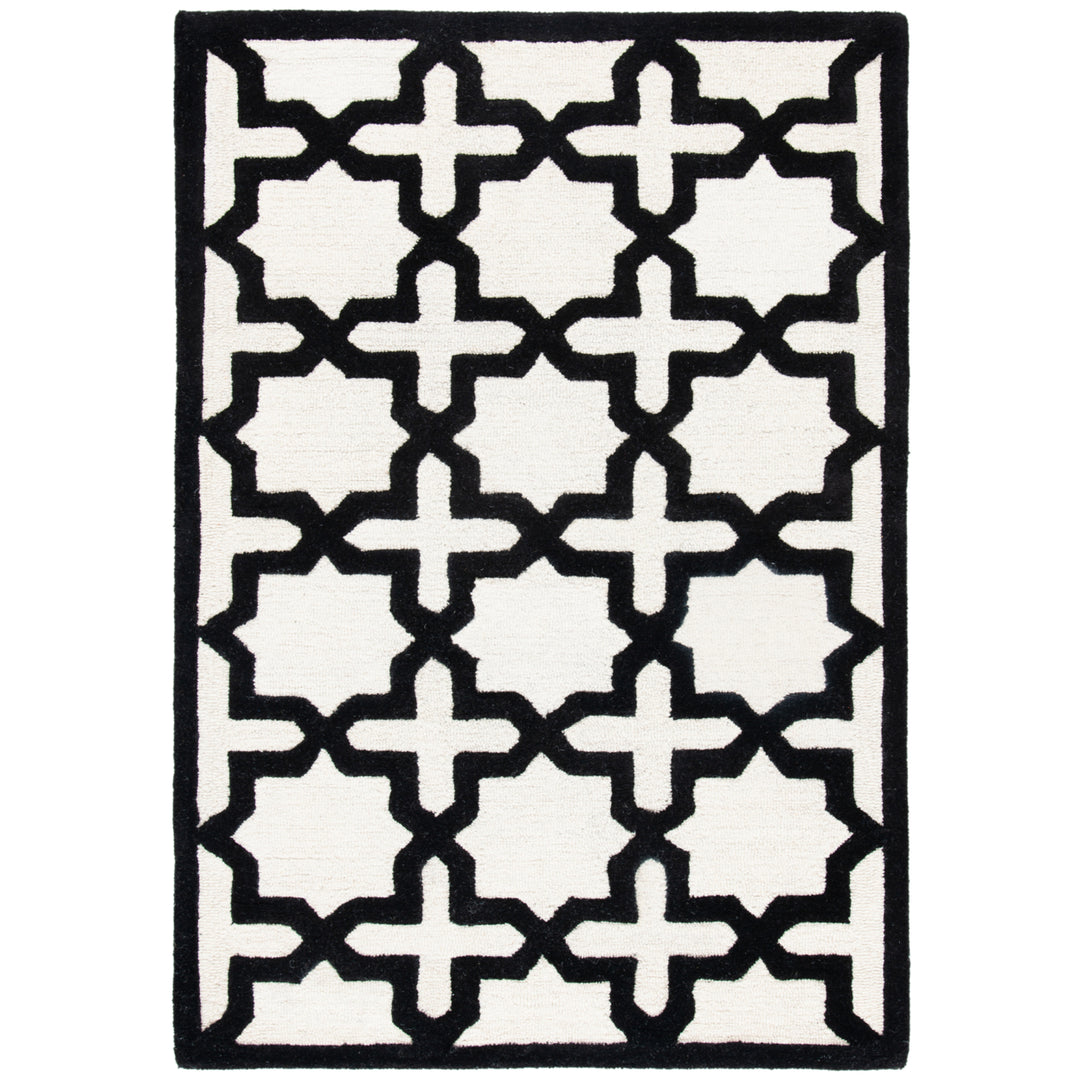 SAFAVIEH Cambridge CAM125W Handmade Ivory / Black Rug Image 9