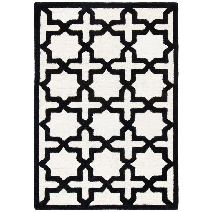 SAFAVIEH Cambridge CAM125W Handmade Ivory / Black Rug Image 1