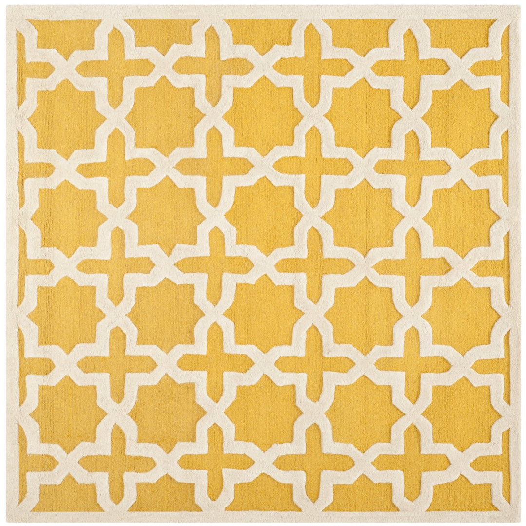 SAFAVIEH Cambridge CAM125Q Handmade Gold / Ivory Rug Image 1