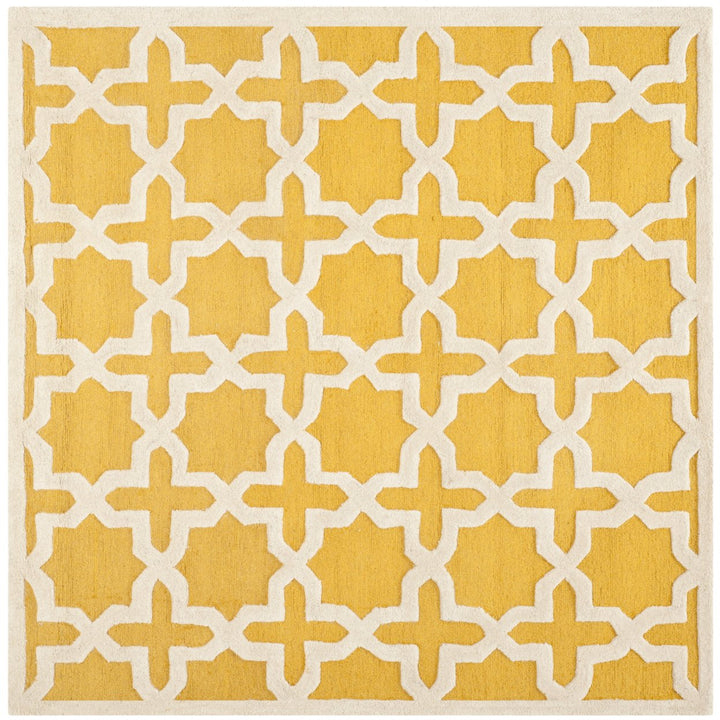 SAFAVIEH Cambridge CAM125Q Handmade Gold / Ivory Rug Image 1