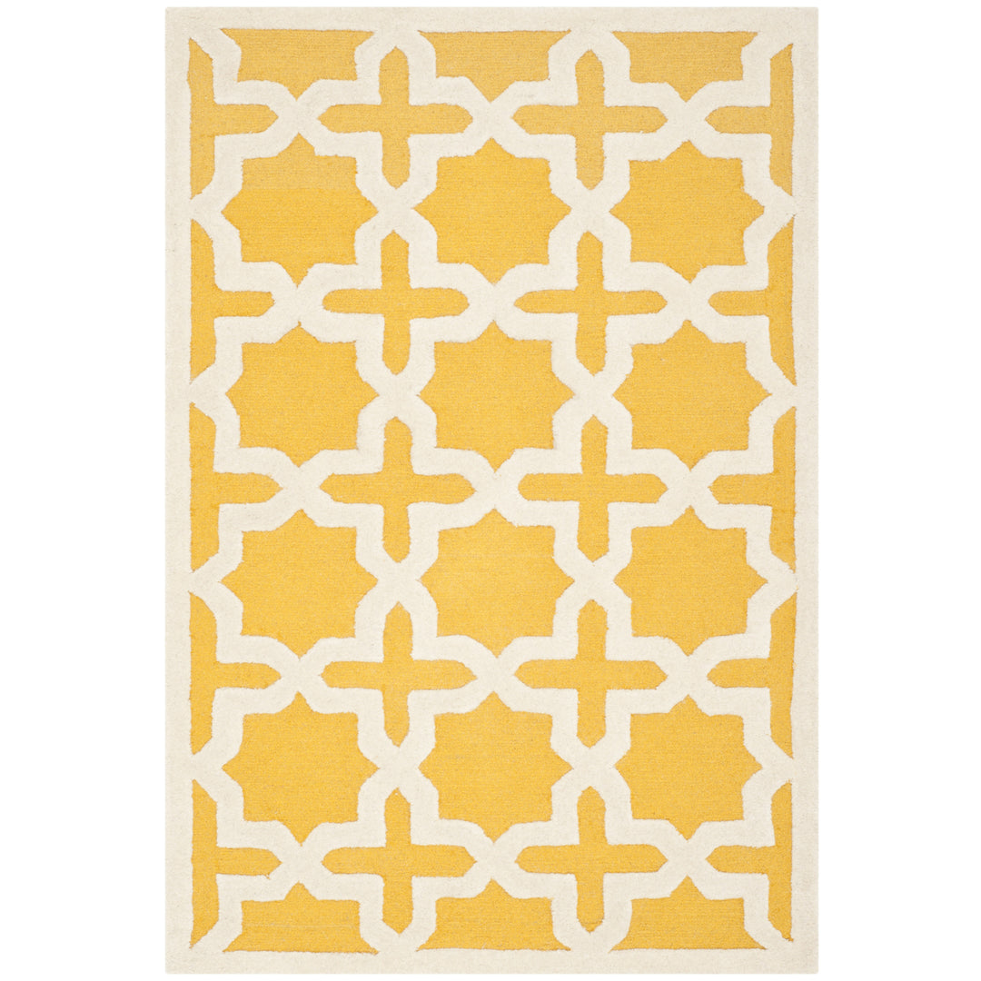 SAFAVIEH Cambridge CAM125Q Handmade Gold / Ivory Rug Image 4