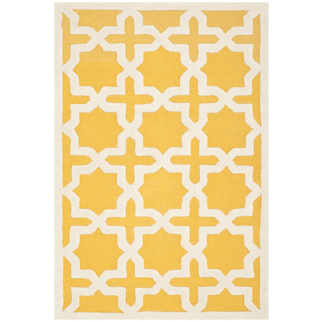 SAFAVIEH Cambridge CAM125Q Handmade Gold / Ivory Rug Image 1