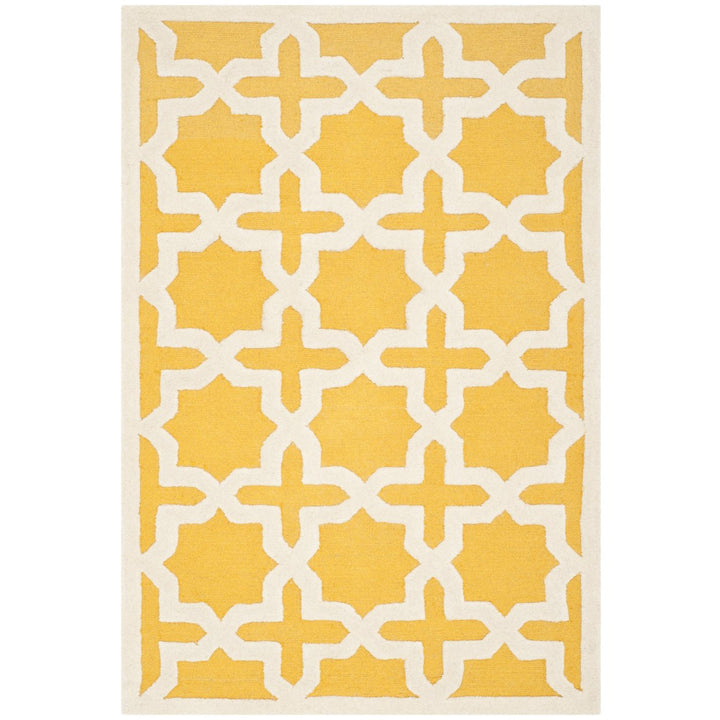 SAFAVIEH Cambridge CAM125Q Handmade Gold / Ivory Rug Image 1