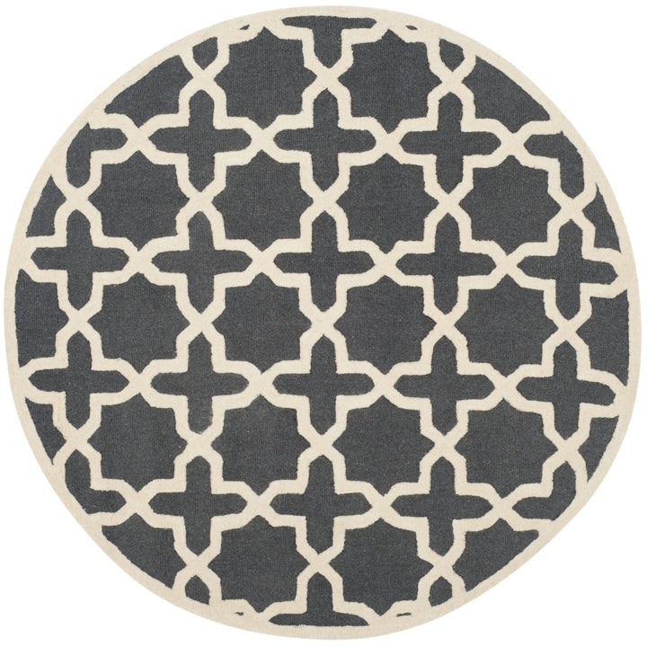 SAFAVIEH Cambridge CAM125X Dark Grey / Ivory Rug Image 4