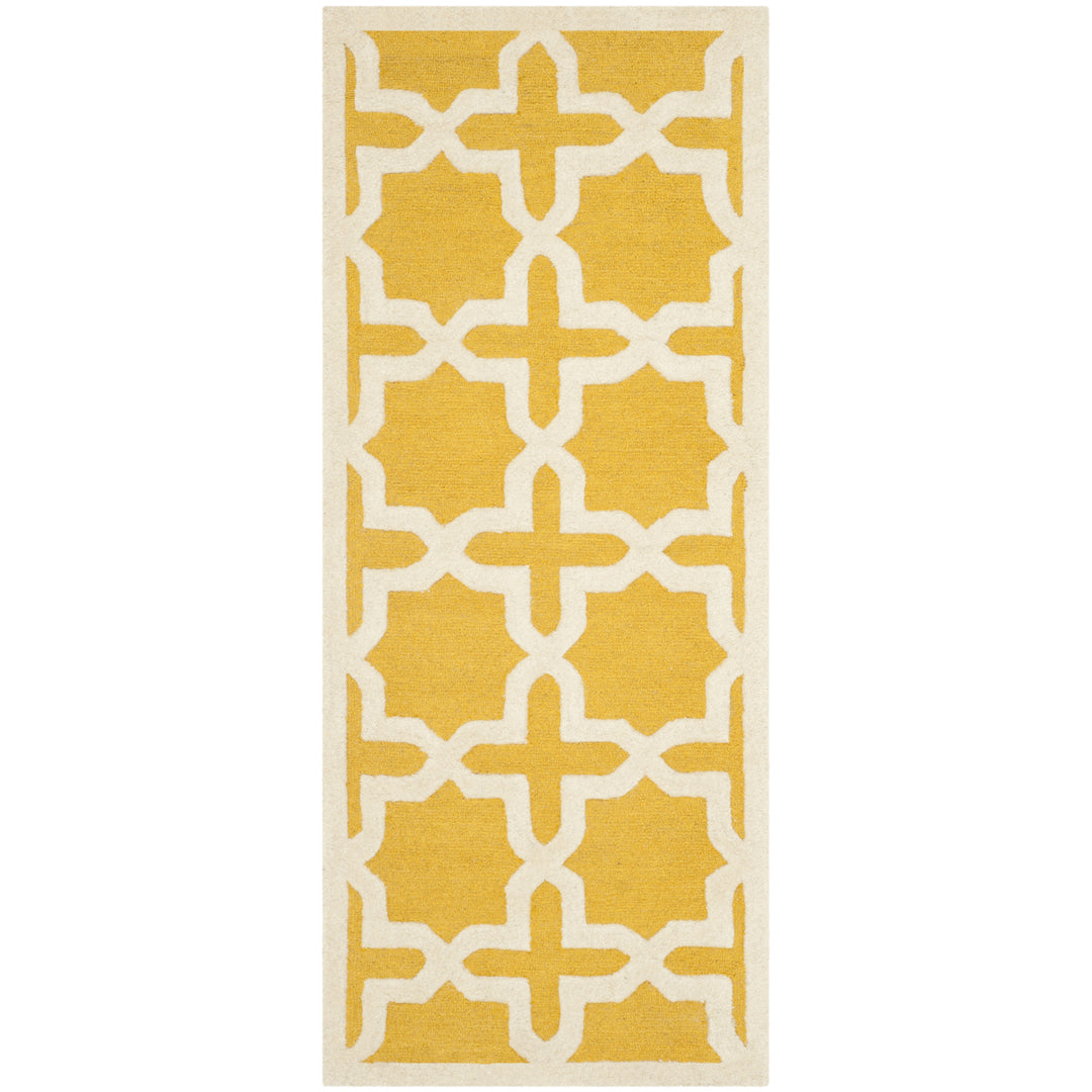 SAFAVIEH Cambridge CAM125Q Handmade Gold / Ivory Rug Image 5