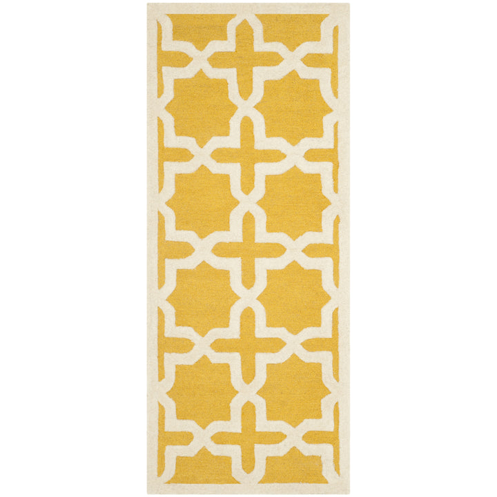 SAFAVIEH Cambridge CAM125Q Handmade Gold / Ivory Rug Image 5