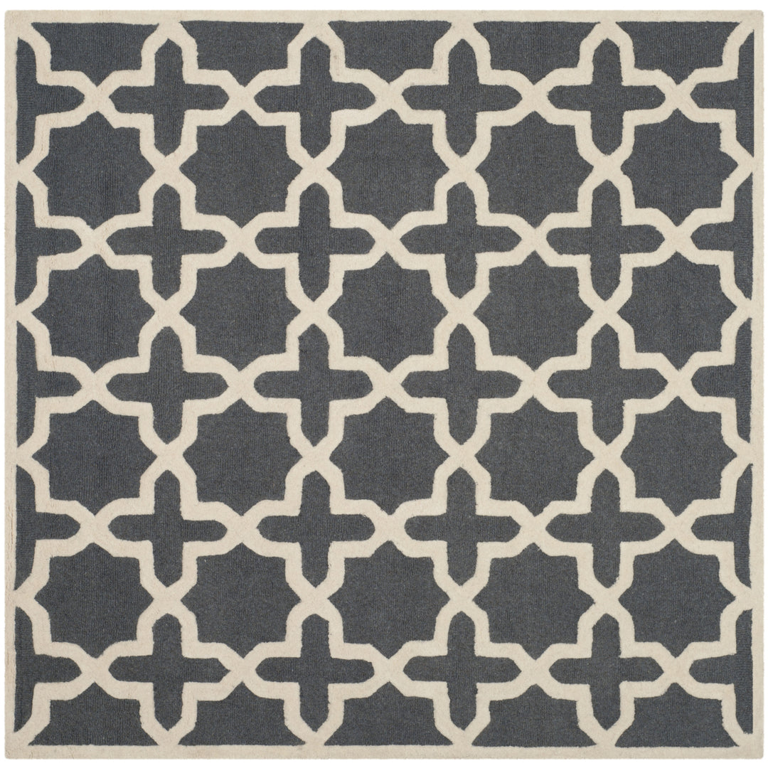 SAFAVIEH Cambridge CAM125X Dark Grey / Ivory Rug Image 6