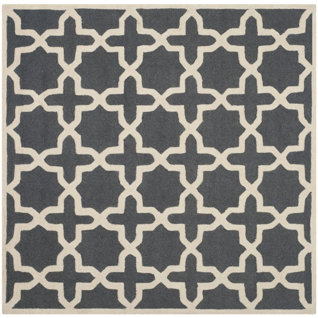 SAFAVIEH Cambridge CAM125X Dark Grey / Ivory Rug Image 1