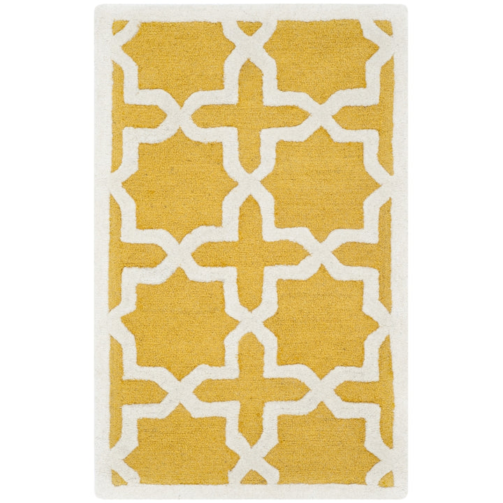 SAFAVIEH Cambridge CAM125Q Handmade Gold / Ivory Rug Image 6