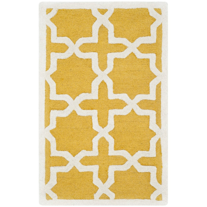 SAFAVIEH Cambridge CAM125Q Handmade Gold / Ivory Rug Image 1