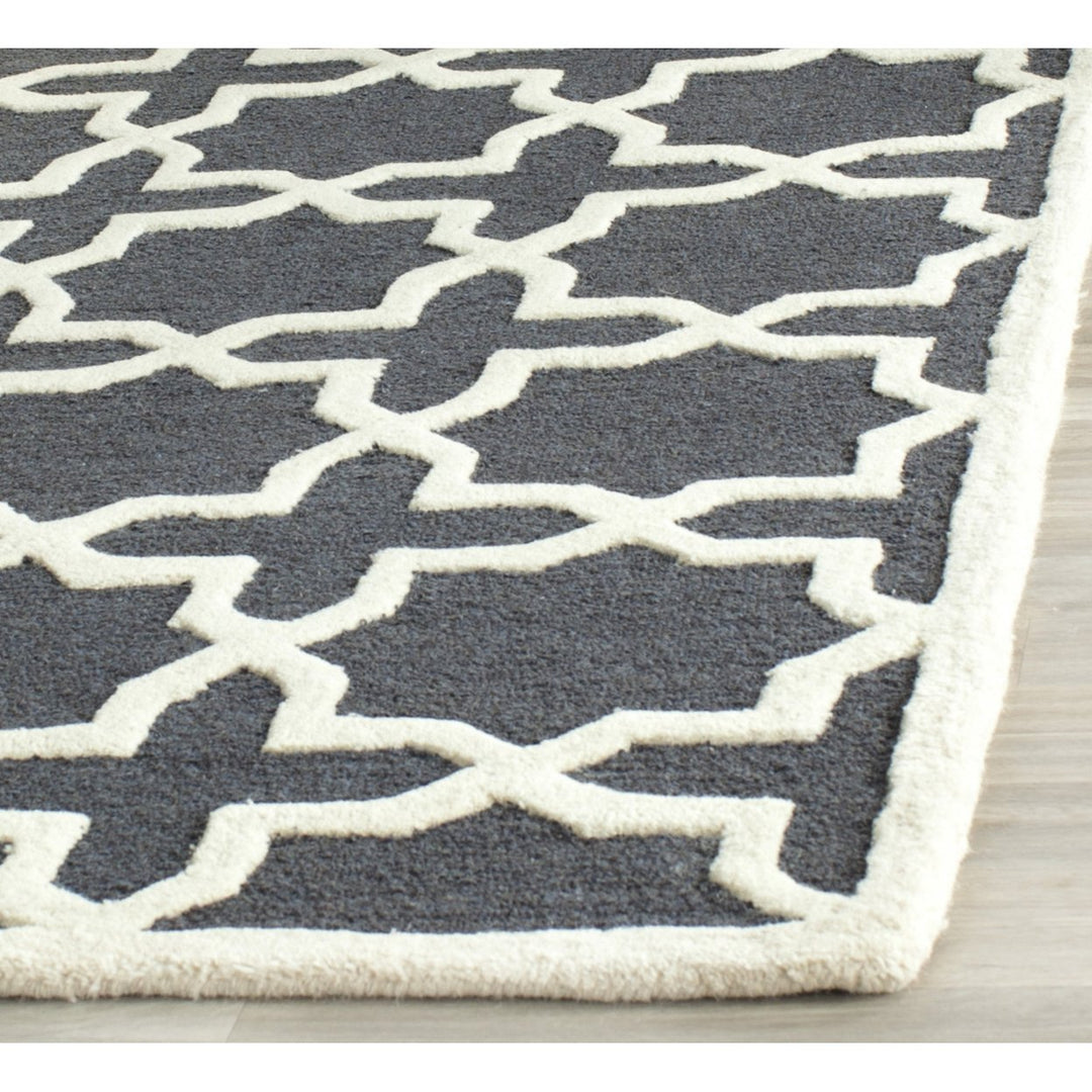 SAFAVIEH Cambridge CAM125X Dark Grey / Ivory Rug Image 8