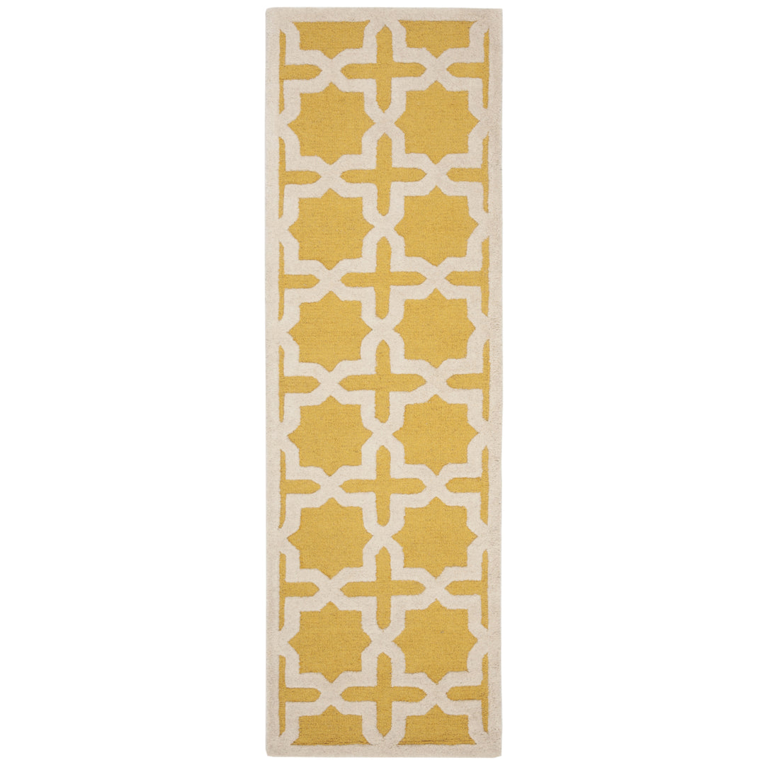 SAFAVIEH Cambridge CAM125Q Handmade Gold / Ivory Rug Image 7