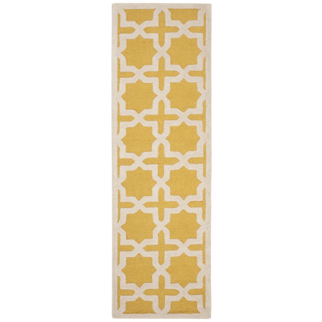 SAFAVIEH Cambridge CAM125Q Handmade Gold / Ivory Rug Image 1