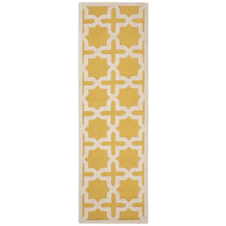 SAFAVIEH Cambridge CAM125Q Handmade Gold / Ivory Rug Image 1