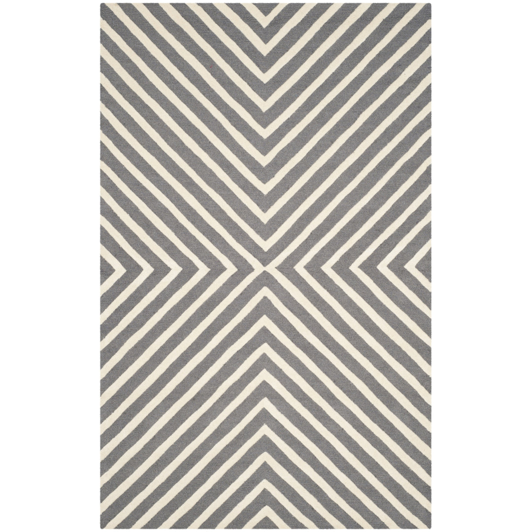 SAFAVIEH Cambridge CAM129X Dark Grey / Ivory Rug Image 1