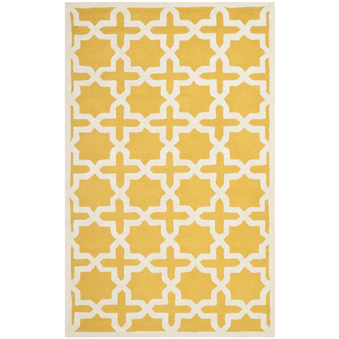 SAFAVIEH Cambridge CAM125Q Handmade Gold / Ivory Rug Image 8