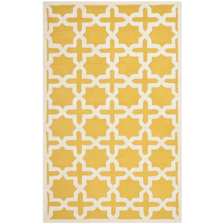 SAFAVIEH Cambridge CAM125Q Handmade Gold / Ivory Rug Image 8