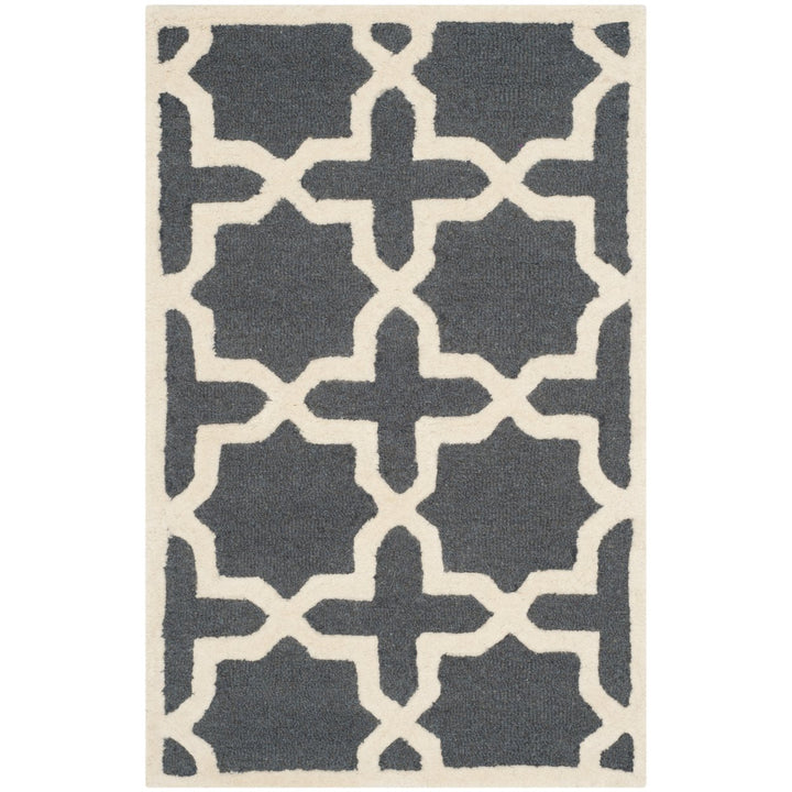 SAFAVIEH Cambridge CAM125X Dark Grey / Ivory Rug Image 10