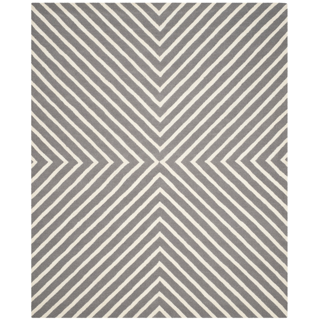 SAFAVIEH Cambridge CAM129X Dark Grey / Ivory Rug Image 4