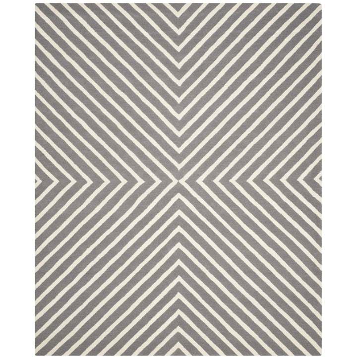 SAFAVIEH Cambridge CAM129X Dark Grey / Ivory Rug Image 4