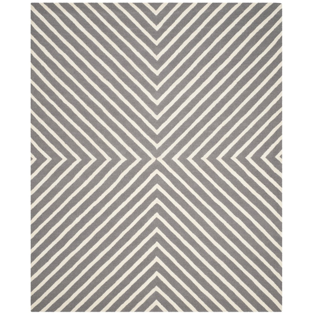 SAFAVIEH Cambridge CAM129X Dark Grey / Ivory Rug Image 1