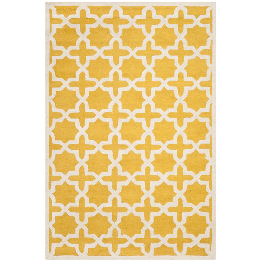 SAFAVIEH Cambridge CAM125Q Handmade Gold / Ivory Rug Image 9