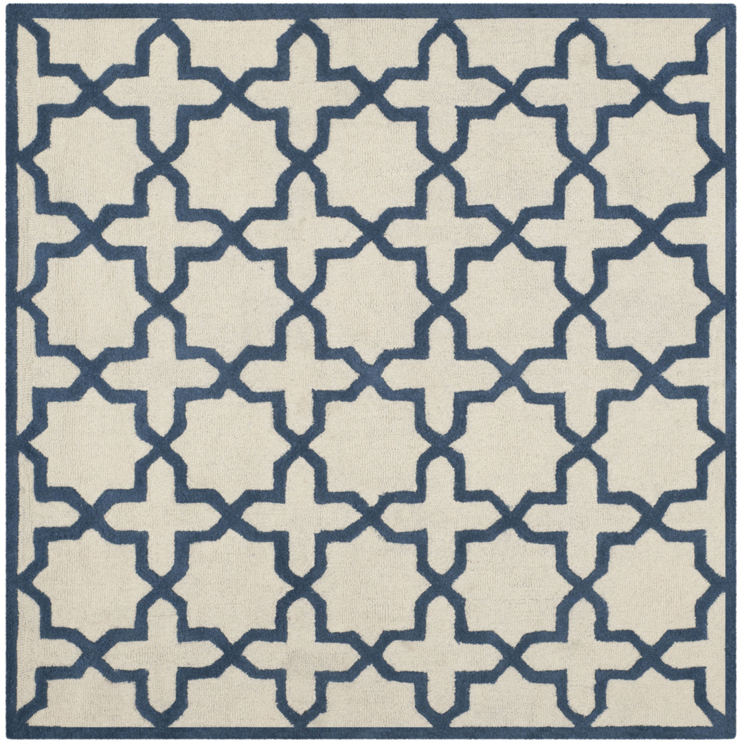 SAFAVIEH Cambridge CAM125Z Handmade Ivory / Navy Rug Image 6