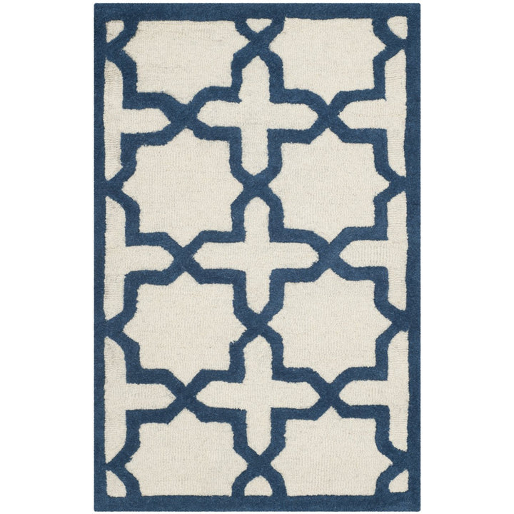 SAFAVIEH Cambridge CAM125Z Handmade Ivory / Navy Rug Image 1