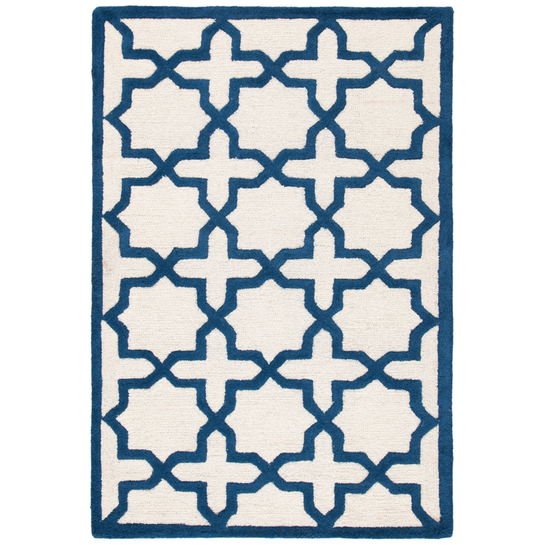 SAFAVIEH Cambridge CAM125Z Handmade Ivory / Navy Rug Image 9