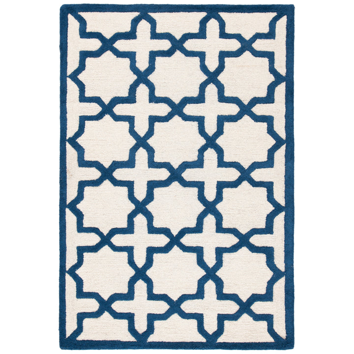 SAFAVIEH Cambridge CAM125Z Handmade Ivory / Navy Rug Image 9