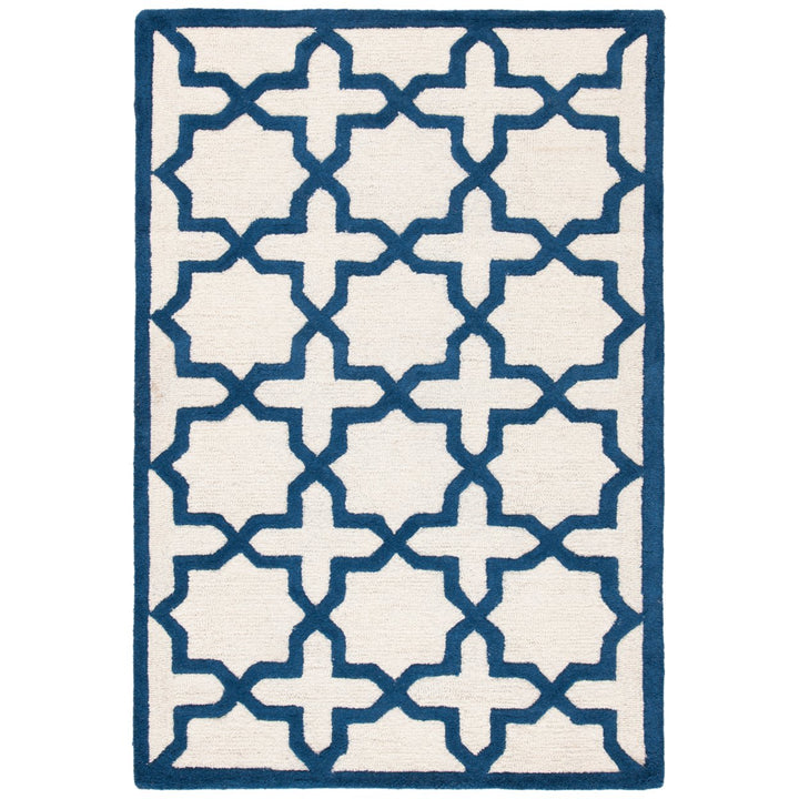 SAFAVIEH Cambridge CAM125Z Handmade Ivory / Navy Rug Image 1