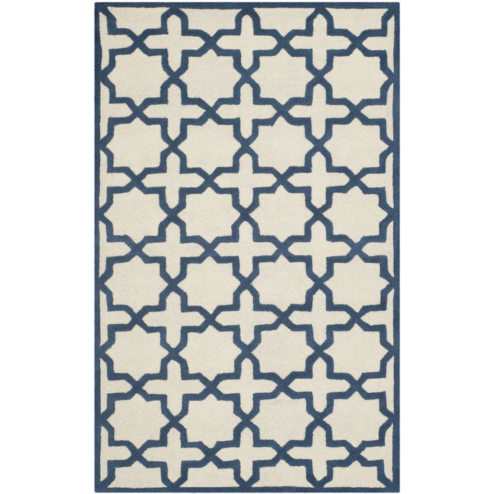 SAFAVIEH Cambridge CAM125Z Handmade Ivory / Navy Rug Image 10