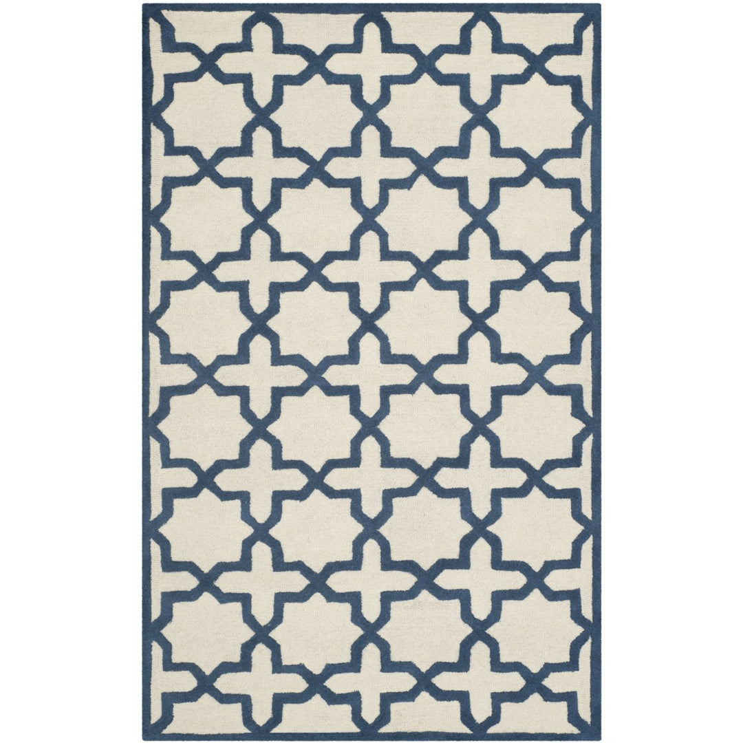 SAFAVIEH Cambridge CAM125Z Handmade Ivory / Navy Rug Image 1