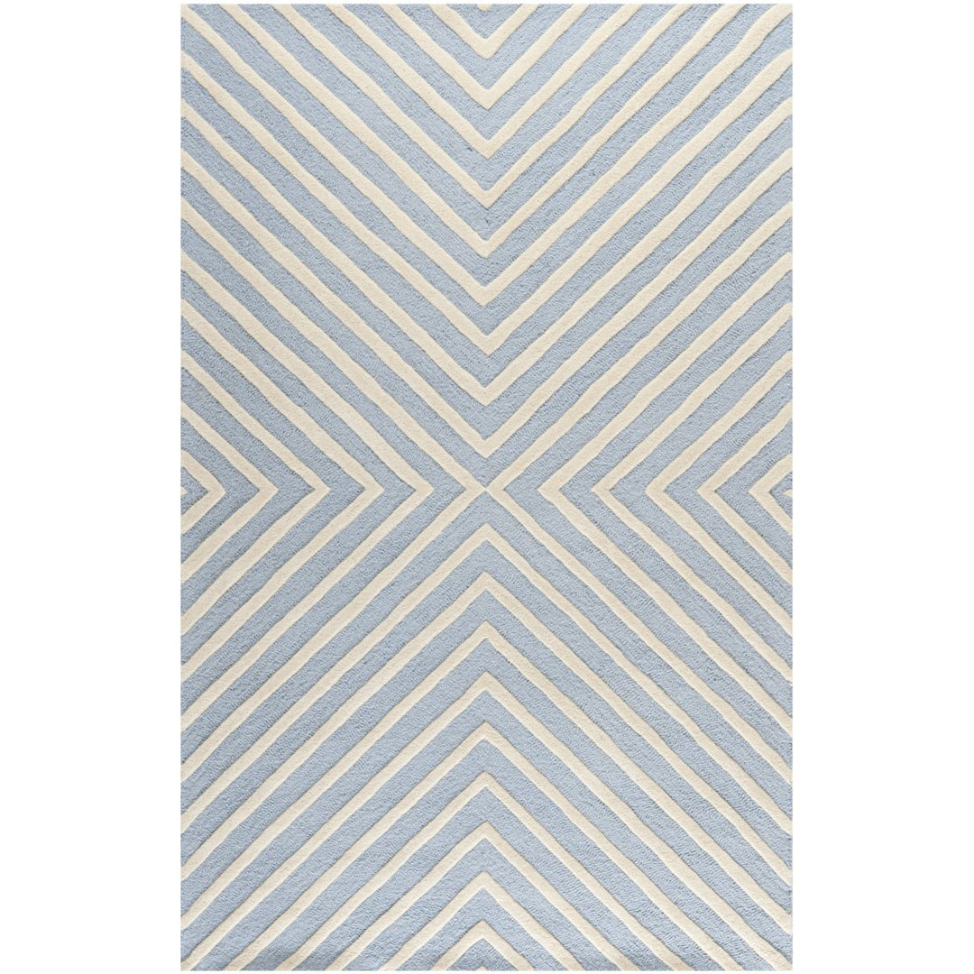 SAFAVIEH Cambridge CAM129A Light Blue / Ivory Rug Image 8