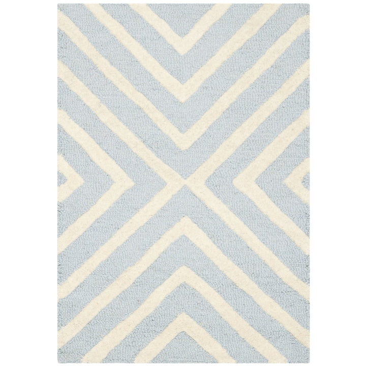 SAFAVIEH Cambridge CAM129A Light Blue / Ivory Rug Image 9