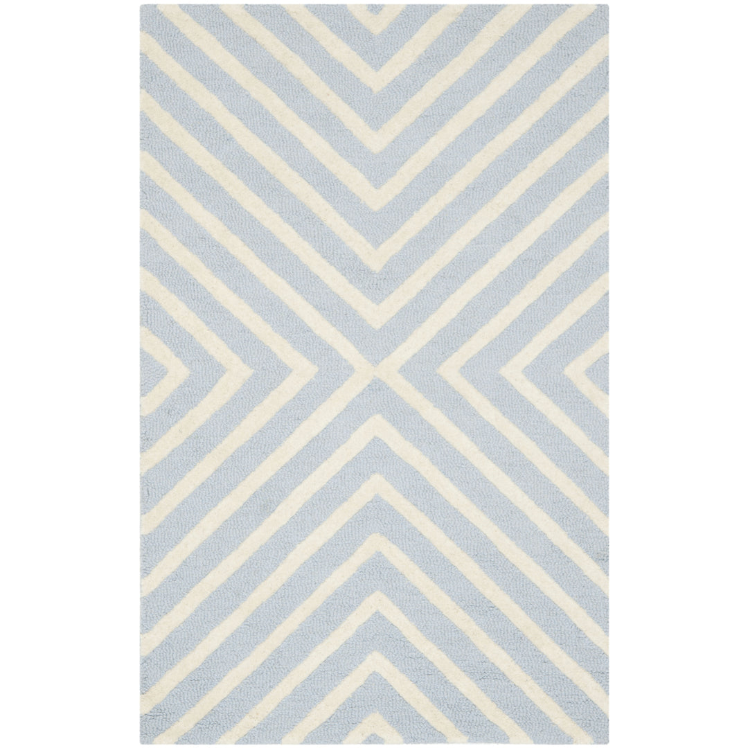 SAFAVIEH Cambridge CAM129A Light Blue / Ivory Rug Image 10