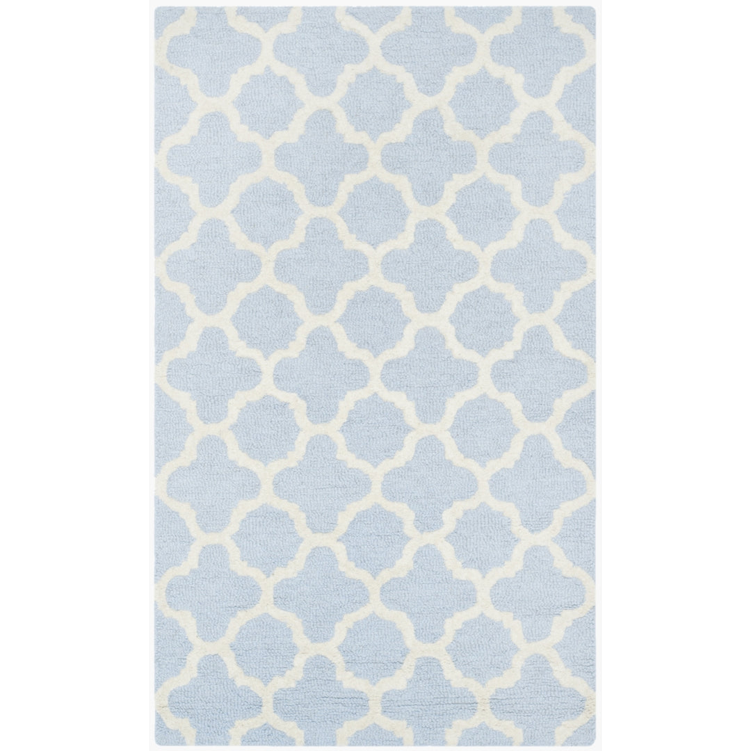 SAFAVIEH Cambridge CAM130A Light Blue / Ivory Rug Image 9