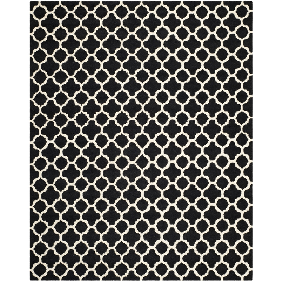 SAFAVIEH Cambridge CAM130E Handmade Black / Ivory Rug Image 1