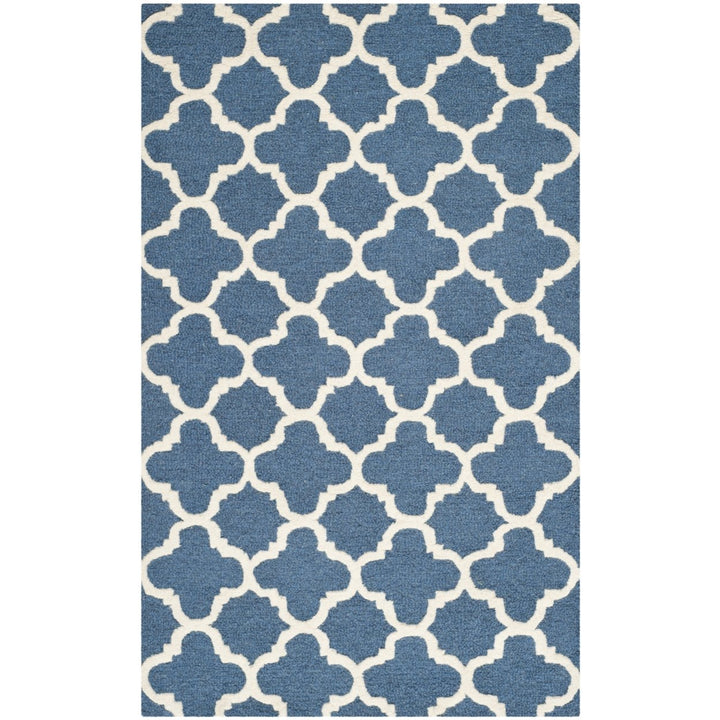 SAFAVIEH Cambridge CAM130G Handmade Navy / Ivory Rug Image 5