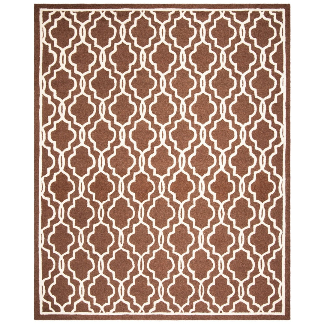 SAFAVIEH Cambridge CAM131H Dark Brown / Ivory Rug Image 1