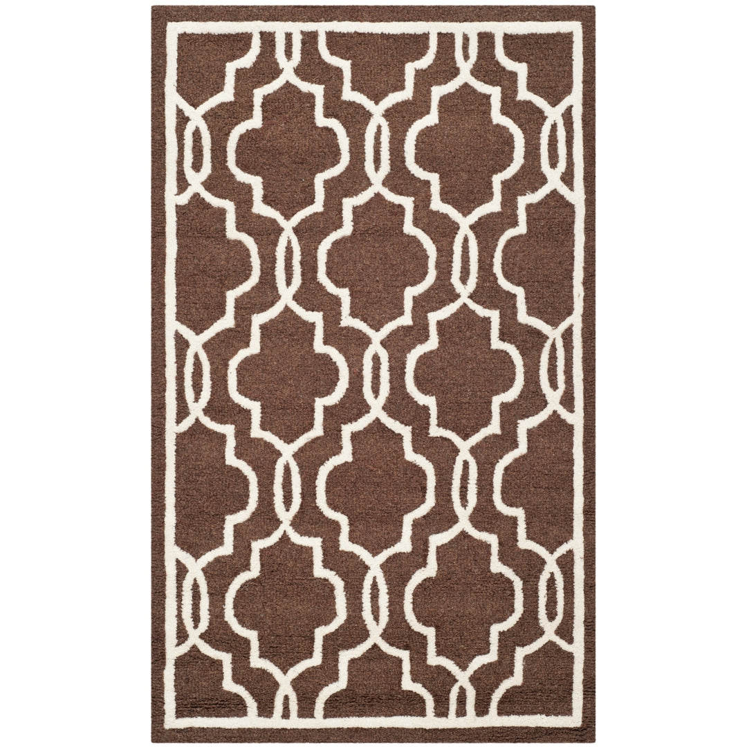 SAFAVIEH Cambridge CAM131H Dark Brown / Ivory Rug Image 2