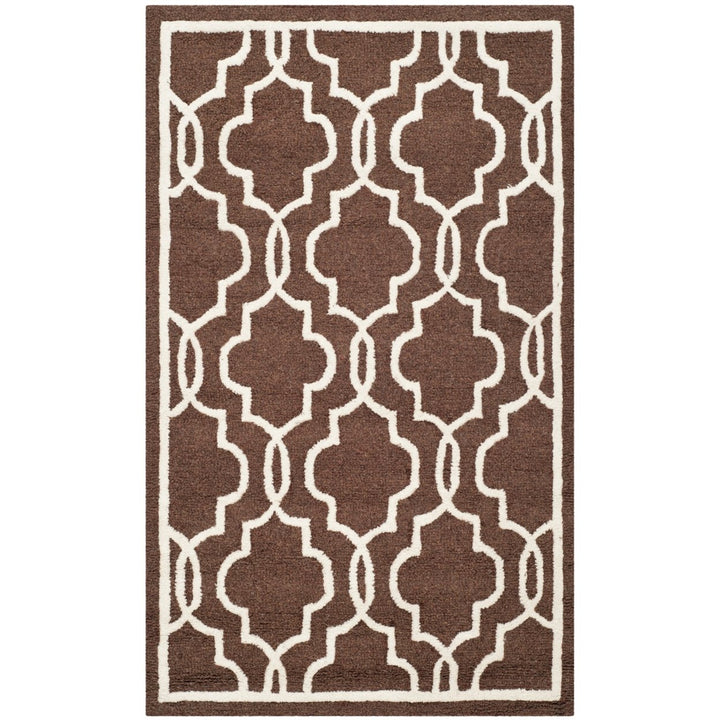 SAFAVIEH Cambridge CAM131H Dark Brown / Ivory Rug Image 1