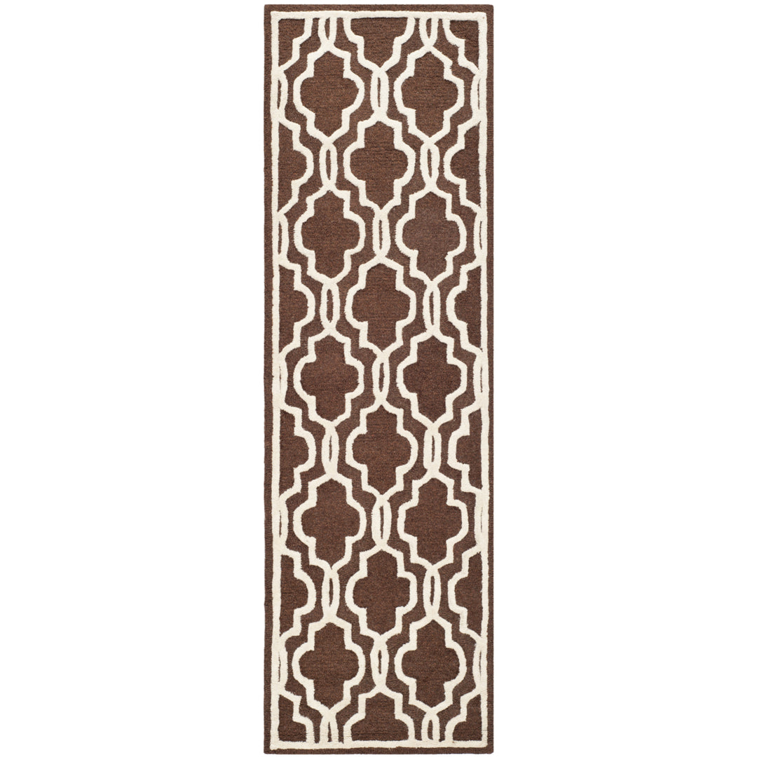 SAFAVIEH Cambridge CAM131H Dark Brown / Ivory Rug Image 3