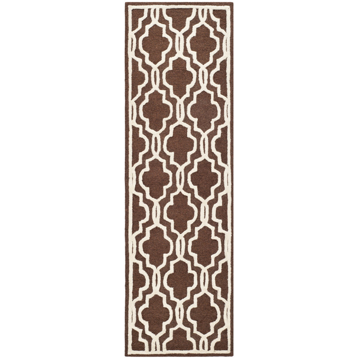 SAFAVIEH Cambridge CAM131H Dark Brown / Ivory Rug Image 3